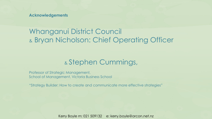 whanganui district council bryan nicholson chief