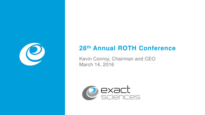 28 th annual roth conference