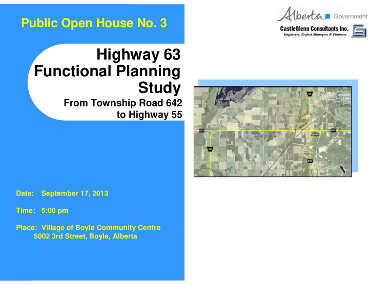 highway 63 functional planning study