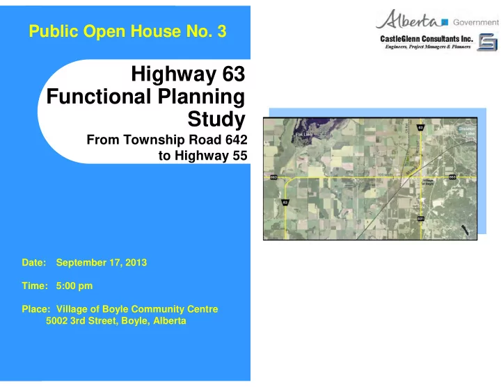 highway 63 functional planning study