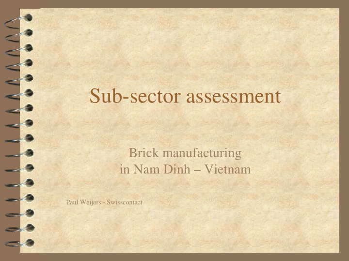 sub sector assessment