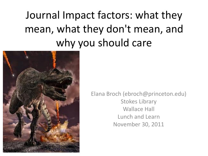 journal impact factors what they