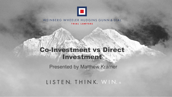co investment vs direct investment