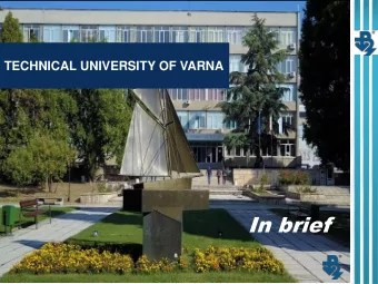 In brief  BULGARIA IN EUROPE VARNA  VARNA  Sea Capital of Bulgaria Capital of Bulgaria