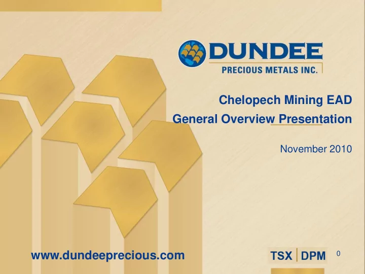 chelopech mining ead general overview presentation