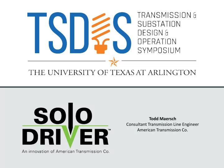 todd maersch consultant transmission line engineer