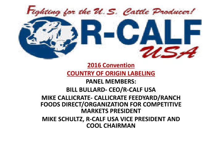 panel members