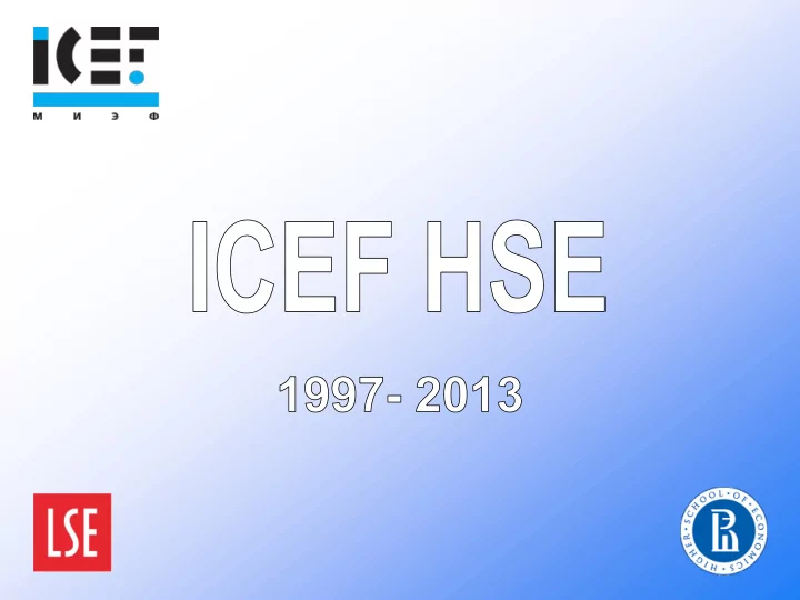 2 icef mission icef is a result of successful cooperation