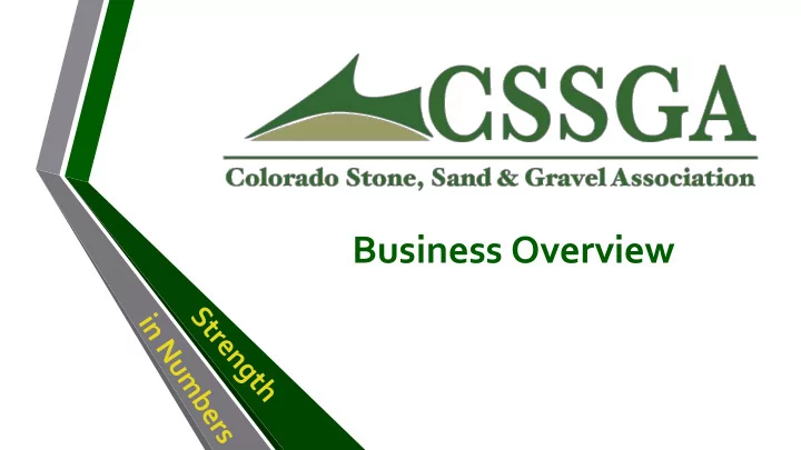 business overview cssga s direction remains focused