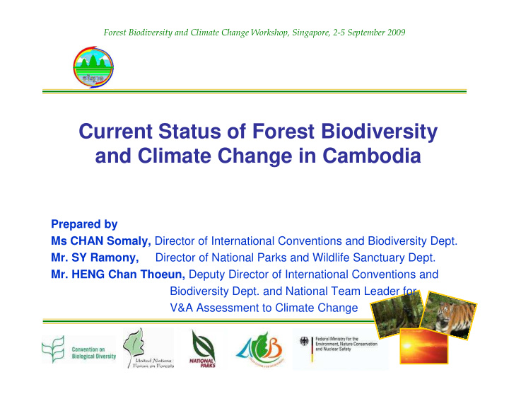 current status of forest biodiversity and climate change
