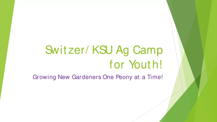 s witzer ks u ag camp for y outh