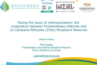 Facing the issue of metropolization: the  cooperation between Fontainebleau-Gtinais and  La