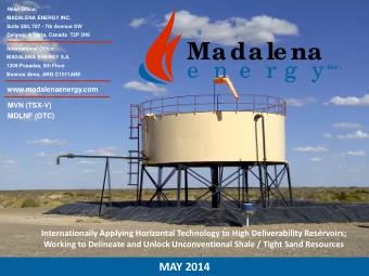 READER ADVISORIES  Forward-Looking Statements or Information  Certain statements contained in this