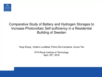 Building of Sweden  Yang Zhang , Anders Lundblad, Pietro Elia Campana, Jinyue Yan  KTH-Royal