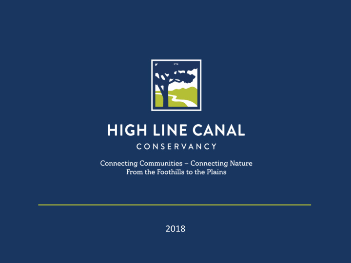 2018 the high line canal history