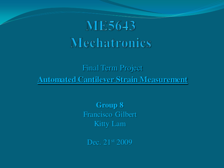 final term project automated cantilever strain measurement