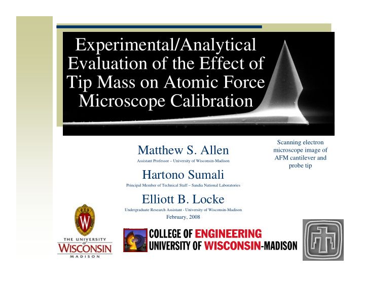 experimental analytical evaluation of the effect of tip