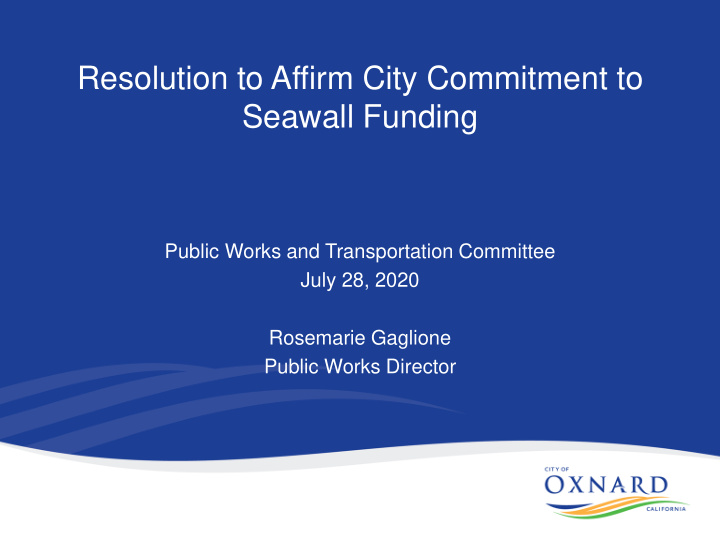 resolution to affirm city commitment to