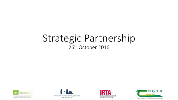 strategic partnership