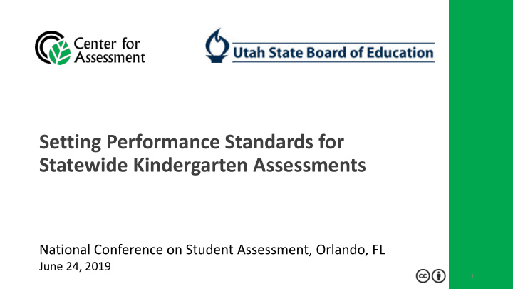 setting performance standards for statewide kindergarten