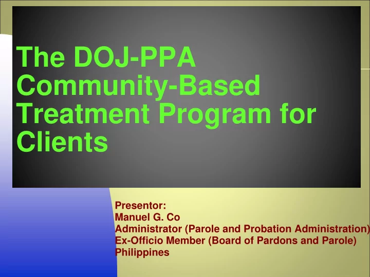 the doj ppa