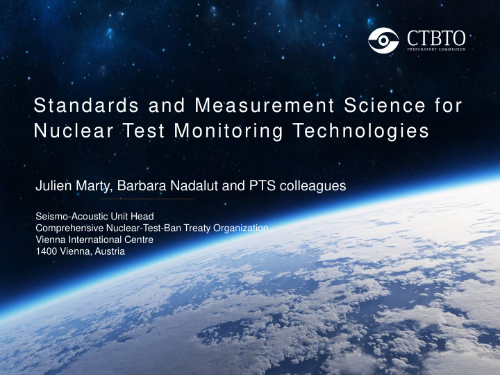 nuclear test monitoring technologies