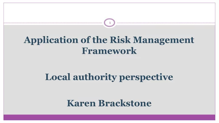 local authority perspective