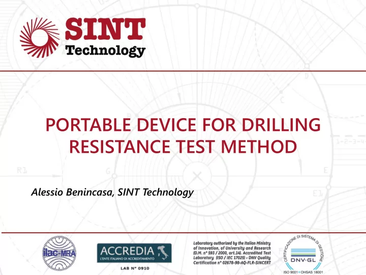 portable device for drilling