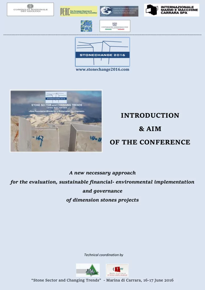 stonechange2016 com introduction aim of the conference a