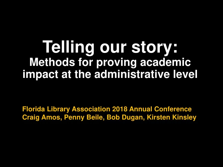 telling our story