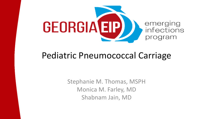 pediatric pneumococcal carriage