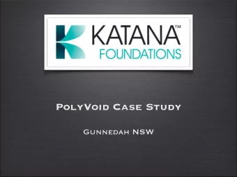 PolyVoid Case Study  Gunnedah NSW  PolyVoid Slab Under  Abnormal Moisture  Conditions  The