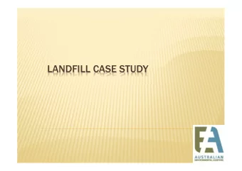 LANDFILL CASE STUDY    AEA  CON SITES AUDITING INCLUDING LANDFILL  IN VICTORIA  A LOT OF