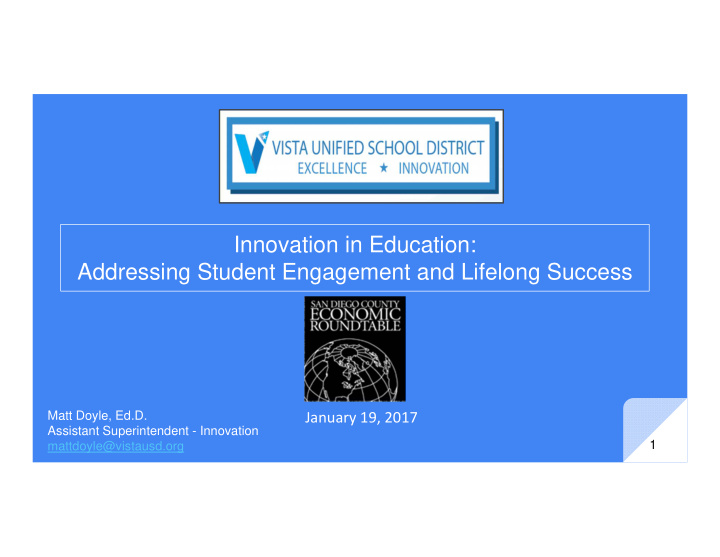 innovation in education addressing student engagement and