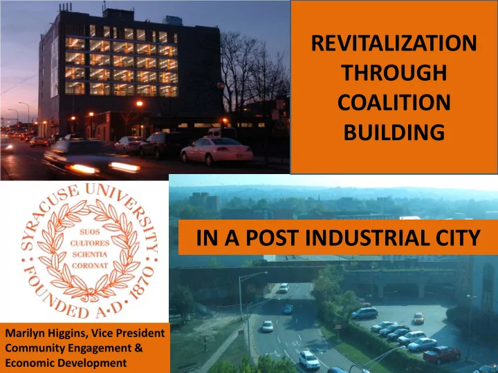 revitalization through coalition building in a post