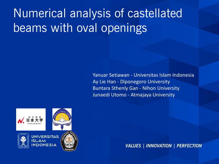 numerical analysis of castellated beams with oval openings