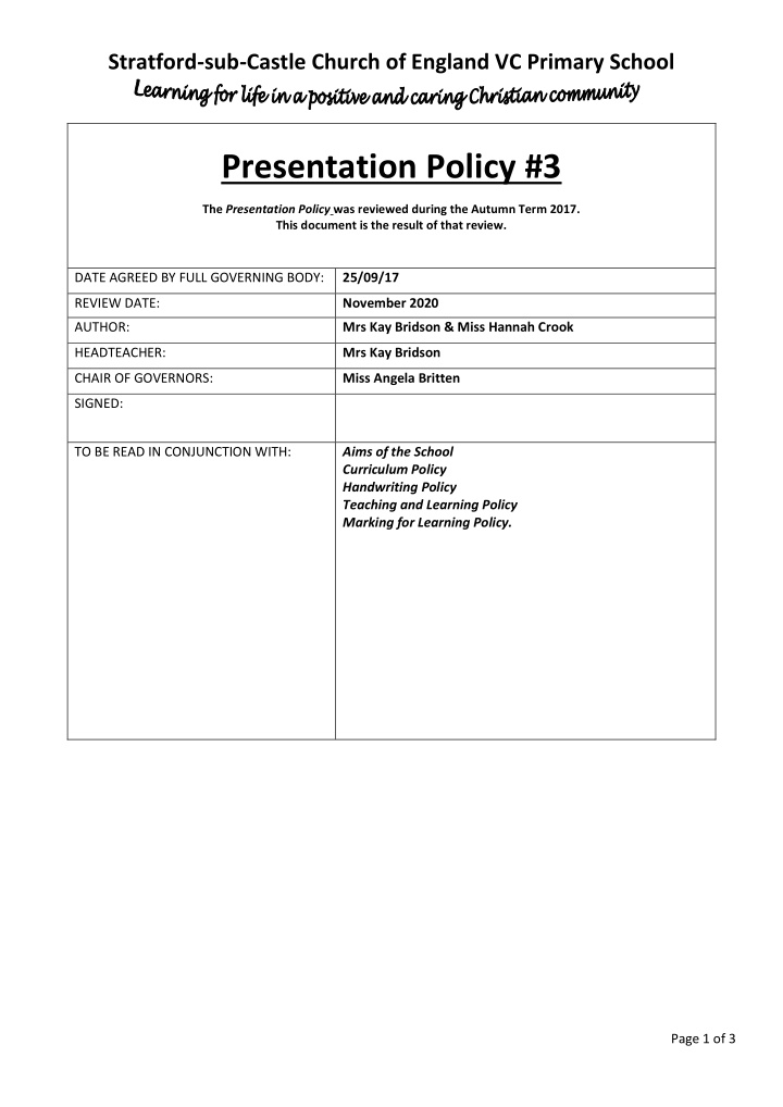 presentation policy 3