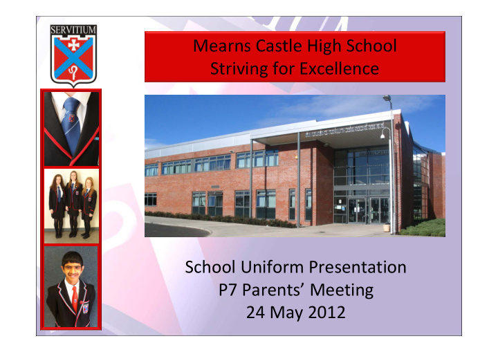 mearns castle high school striving for excellence school