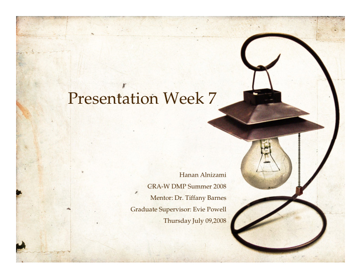 presentation week 7