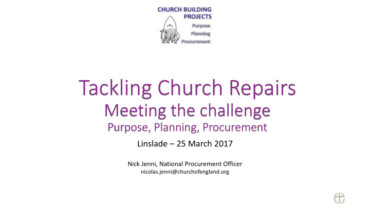 tackling church repairs