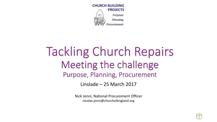 tackling church repairs
