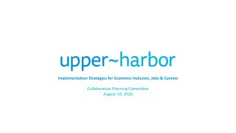 Implementation Strategies for Economic Inclusion, Jobs &amp; Careers  Collaborative Planning