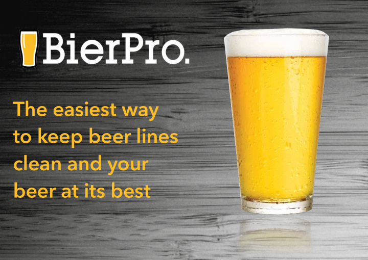 the easiest way to keep beer lines clean and your beer at