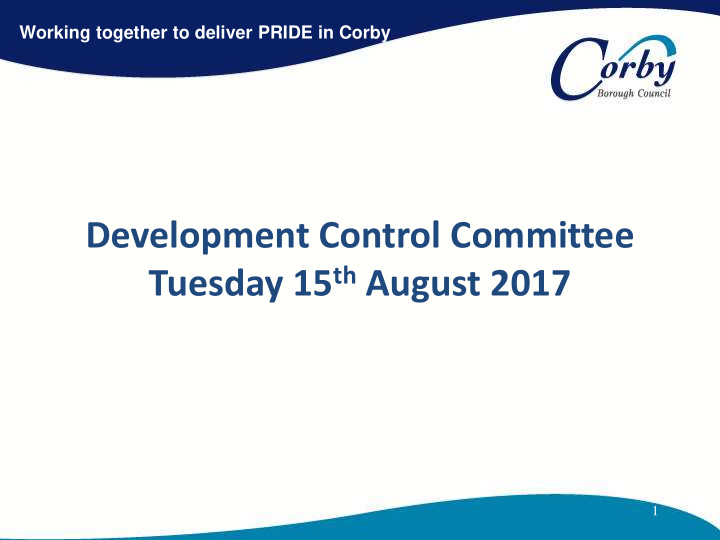 development control committee tuesday 15 th august 2017