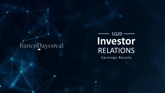 Investor  RELATIONS  Earn in g s Resu lts  COVID  ID 19  19 |  | Main  ain me  measur  asures  es