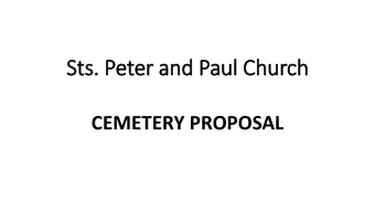 Sts. Peter and Paul Church  CEMETERY PROPOSAL  CEMETERY PROPOSAL  Our first options:  Sell