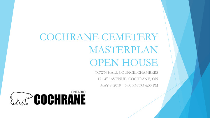 cochrane cemetery masterplan open house