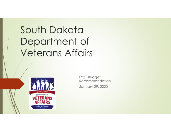 south dakota department of veterans affairs