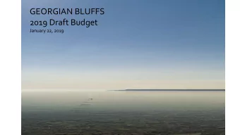 GEORGIAN BLUFFS  2019 Draft Budget  January 22, 2019  Georgian Bluffs Residential Tax Rate  2017