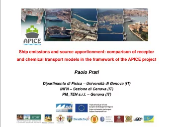 Paolo Prati  Dipartimento di Fisica  Universit di Genova (IT)  INFN  Sezione di Genova (IT)